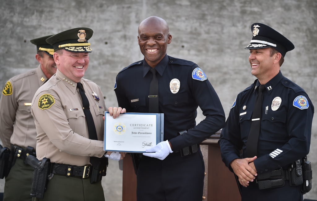 Garden Grove reservist graduates top of class at Los Angeles Sheriff’s