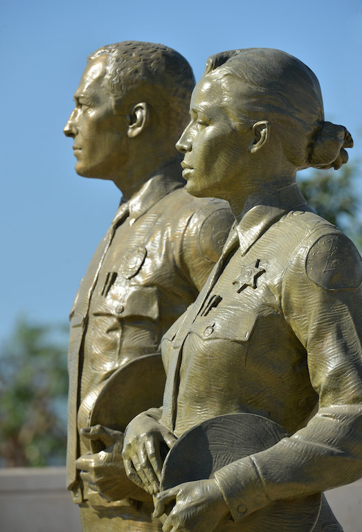 Detail from the Peace Officers Memorial on the Orange County Sheriff ’s Academy grounds in Tustin. Photo by Steven Georges/Behind the Badge OC