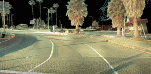 The Leica ScanStation scanner can record 4 million plot points in one shot to recreate a streetscape. 