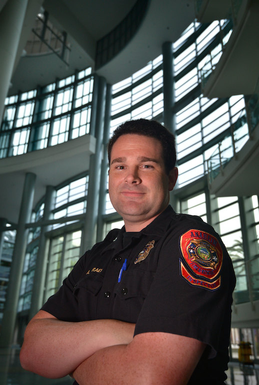 Adam Graef in May rotated to the three-year position of fire inspector attached to the Anaheim Convention Center and meeting rooms at six hotels in the Anaheim Resort District. Photo by Steven Georges/Behind the Badge OC