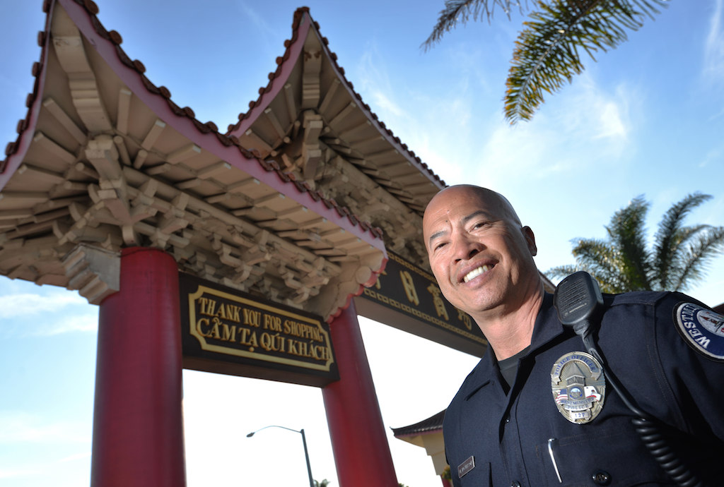 Officer Manh Ingwerson, Orange County’s county’s first Vietnamese police officer has been with the Westminster PD for 30 years. Photo by Steven Georges/Behind the Badge OC