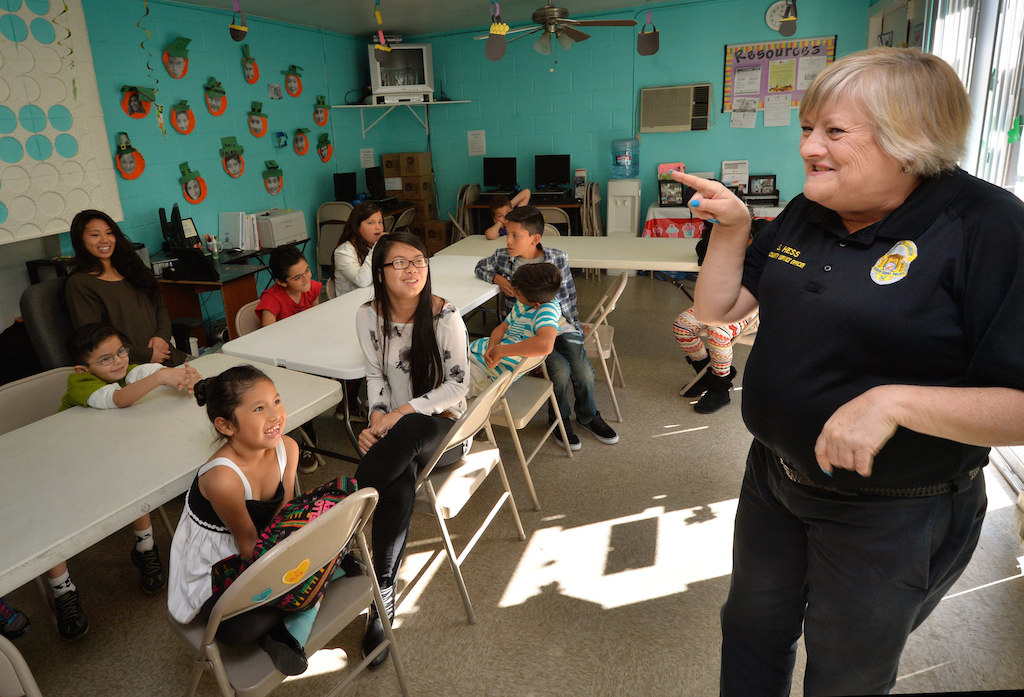Officer Sherry discusses safety tips. Photo by Steven Georges/Behind the Badge OC