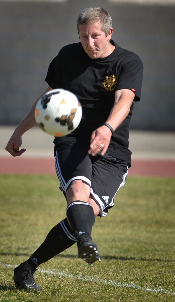 Beckman High plays personnel from the Tustin and Irvine police departments for a Kelsey Harris Memorial soccer game to raise money and awareness Lafora research. Photo by Steven Georges/Behind the Badge OC