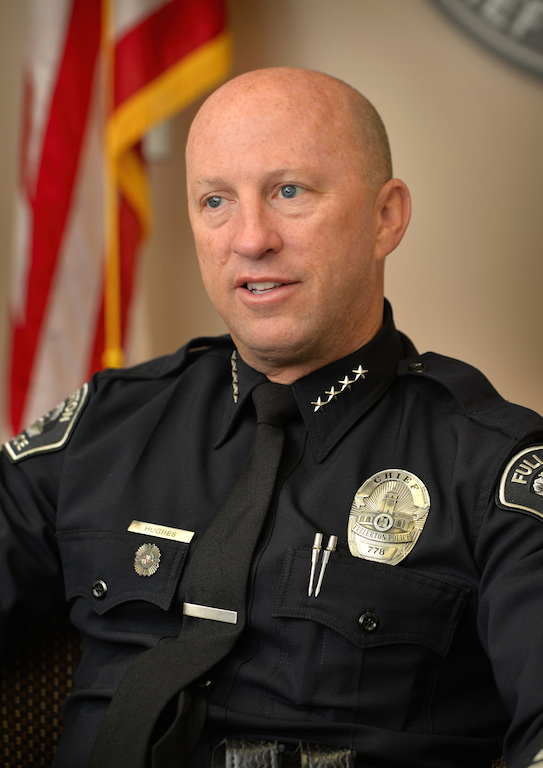Fullerton Police Chief Dan Hughes talks about his career and the challenges the department faces. Photo by Steven Georges/Behind the Badge OC