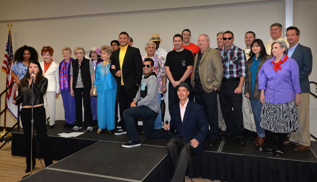 The models from the inaugural Mother's Day Fashion Show at the Tustin Area Senior Center pose a final time after the event. Photo by Steven Georges/Behind the Badge OC