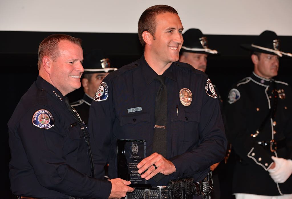 Westminster Detective Andy Stowers was honored as Investigator of the Year. Photo by Steven Georges/Behind the Badge OC