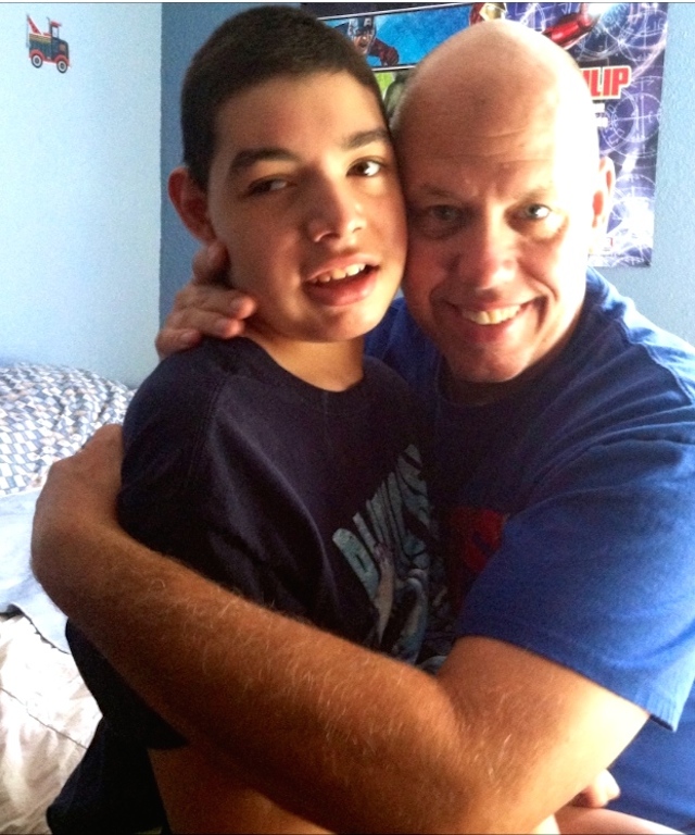 Sgt. Phil Schmidt and his son Philip, whom the GGPD officer calls "my hero." Photo courtesy of Phil Schmidt
