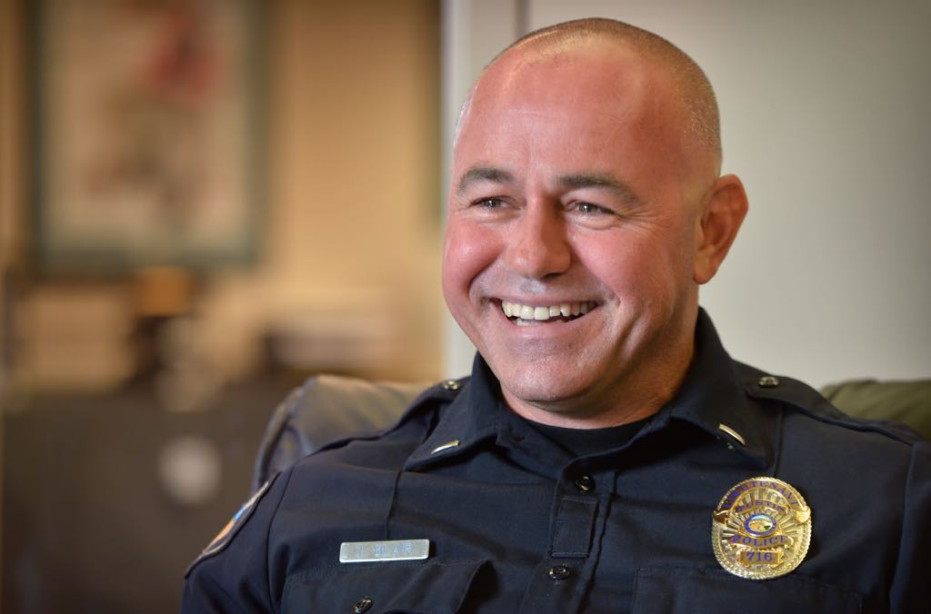 Lt. Jeff Blair of the Tustin PD talks about his experiences dealing with Jimmy Rumsey and other gang members in his younger days at the department. Photo by Steven Georges/Behind the Badge OC