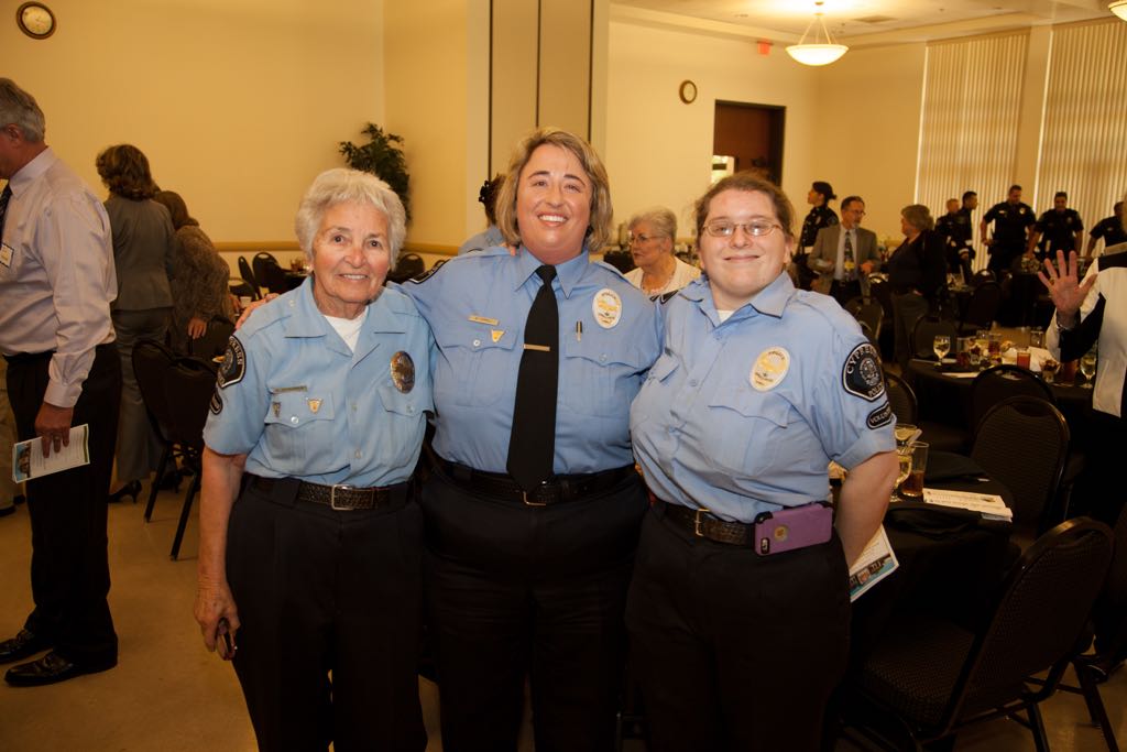 Brenda A. Perikli, center, was the 2014 Citizen of the Year. Photo courtesy Cypress PD. 