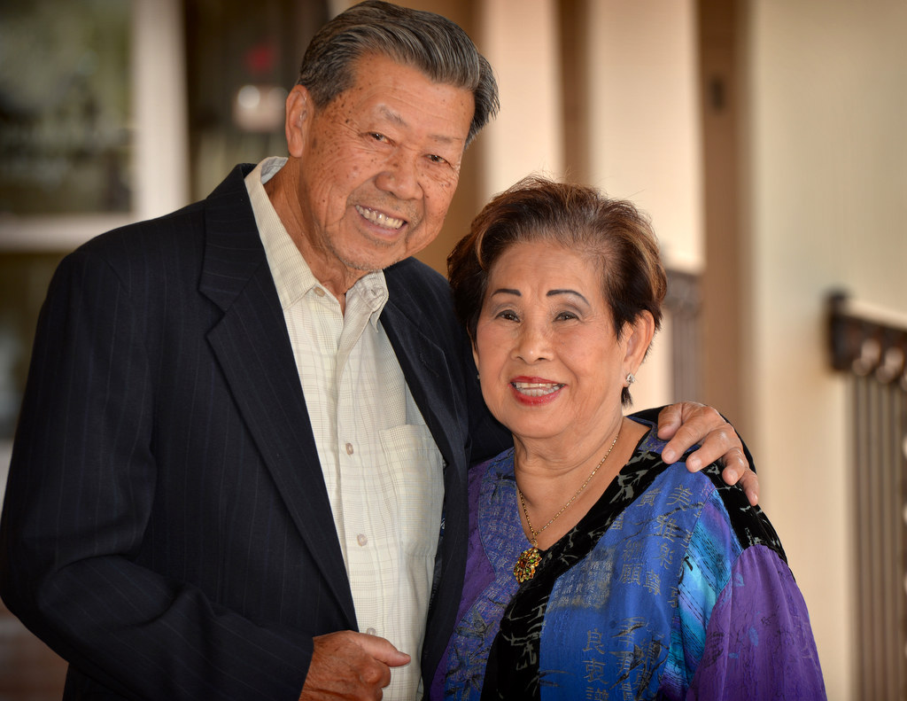 Suu Nguyen and his wife Ly Nguyen, who’s grandson is Fullerton Police Detective Billy Phu. Photo by Steven Georges/Behind the Badge OC