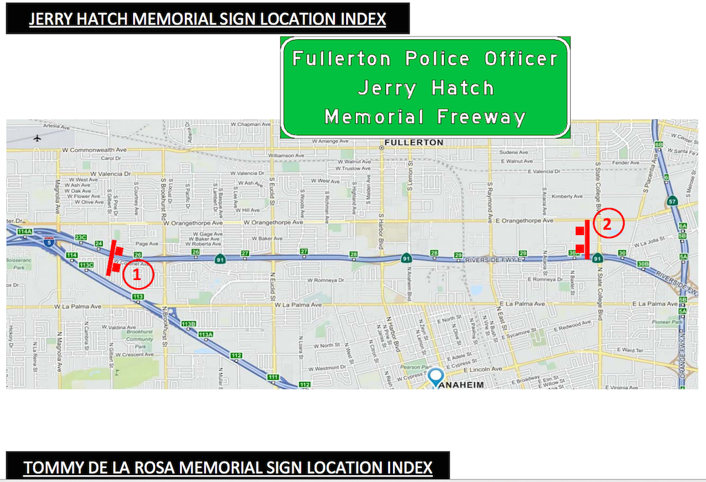 Where the two signs will be located. Courtesy of FPD