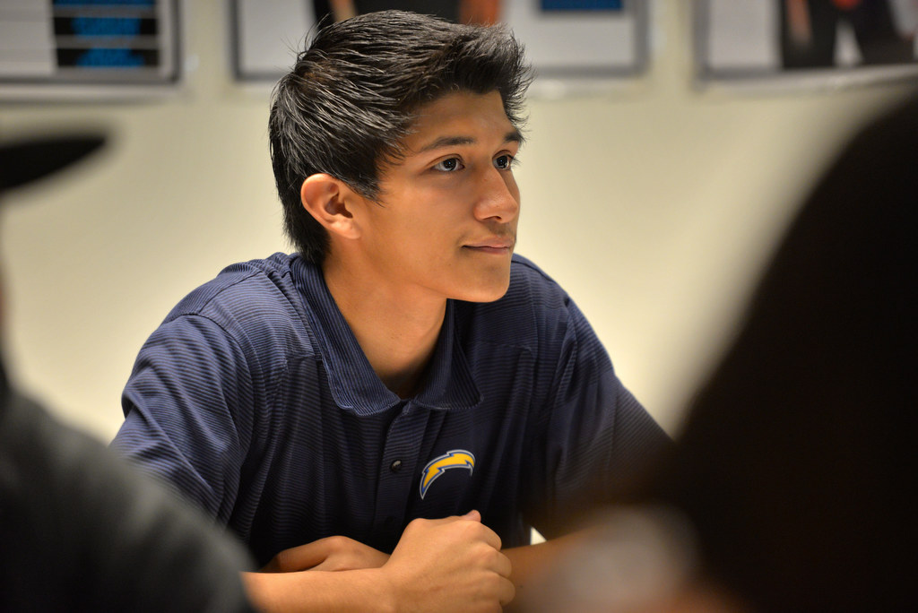 Francisco Valenzuela, 16, attends a marijuana support class, part of the Boys and Girls Clubs of Garden Grove’s Family and Youth Outreach Program at the Juvenile Justice Center. Photo by Steven Georges/Behind the Badge OC