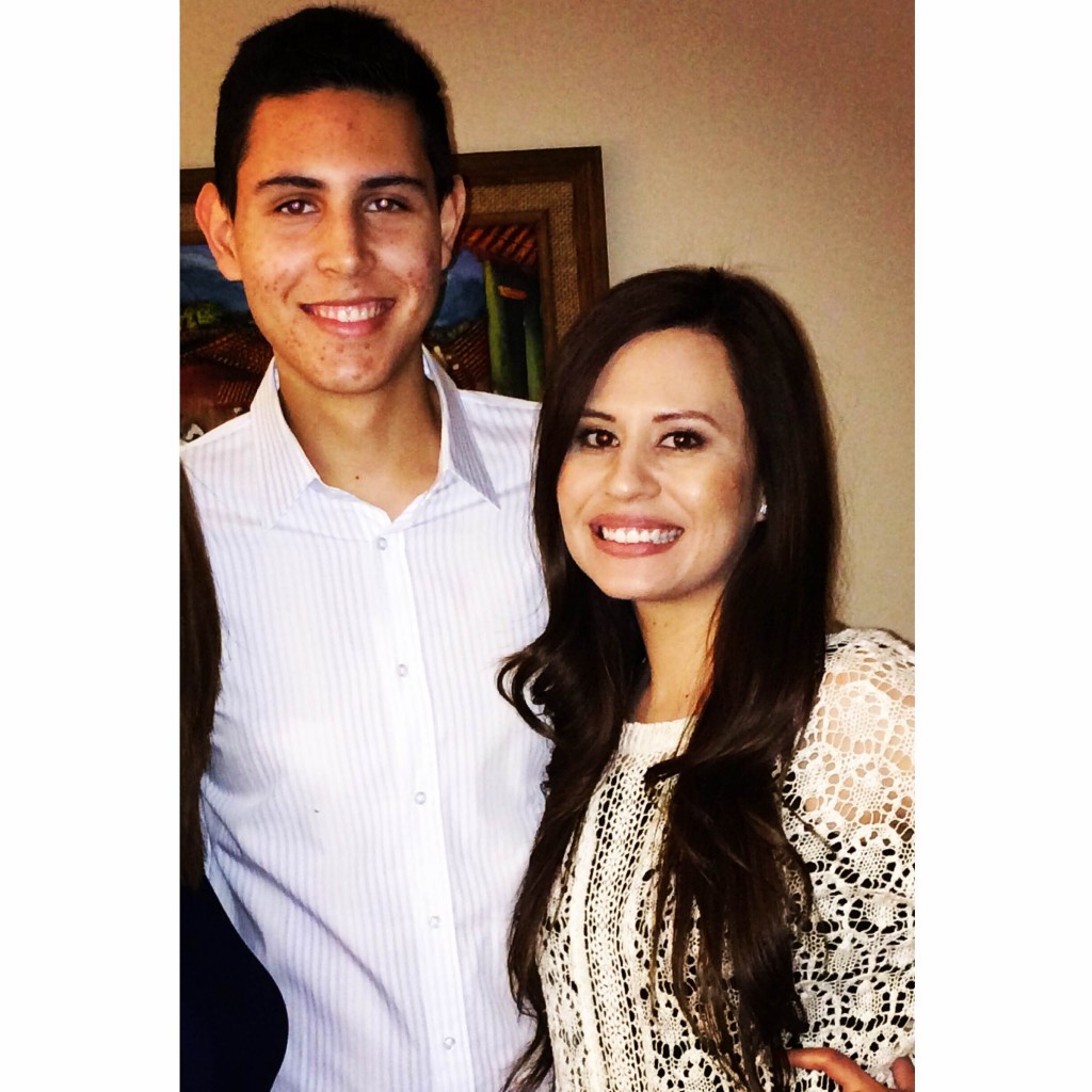 Luis Guerrero with his older sister, Nancy Dominguez. Photo courtesy the Dominguez family. 