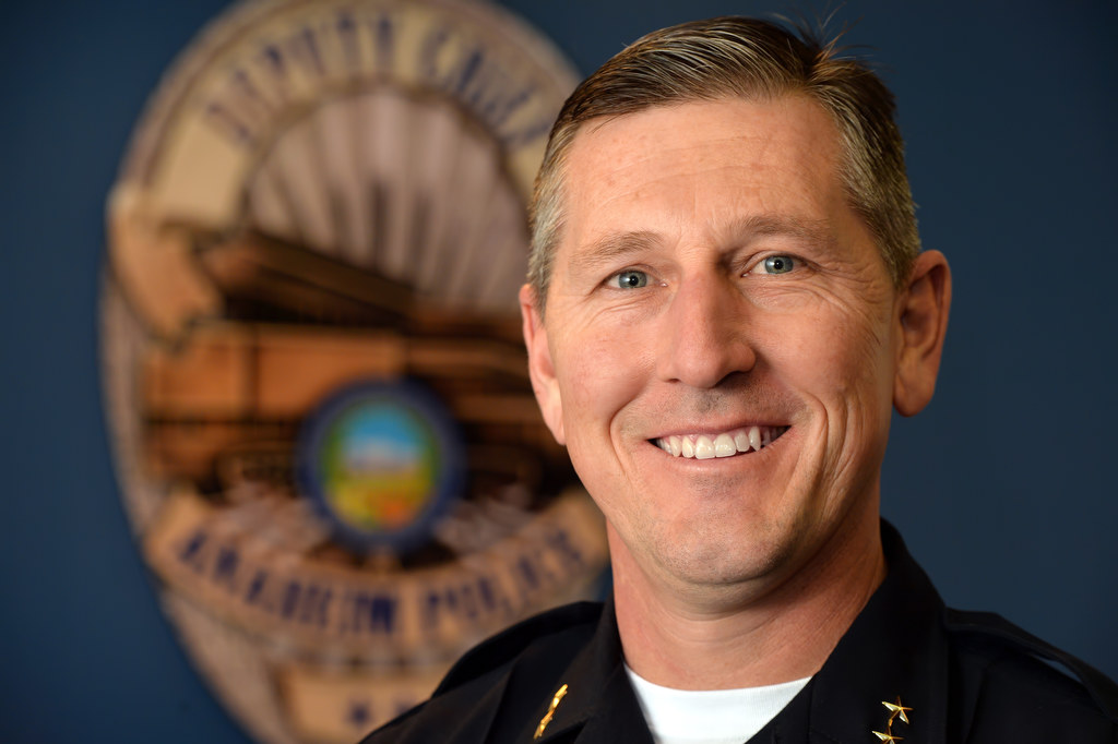 Dan Cahill talks about his new roll as Anaheim PD’s new deputy chief. Photo by Steven Georges/Behind the Badge OC