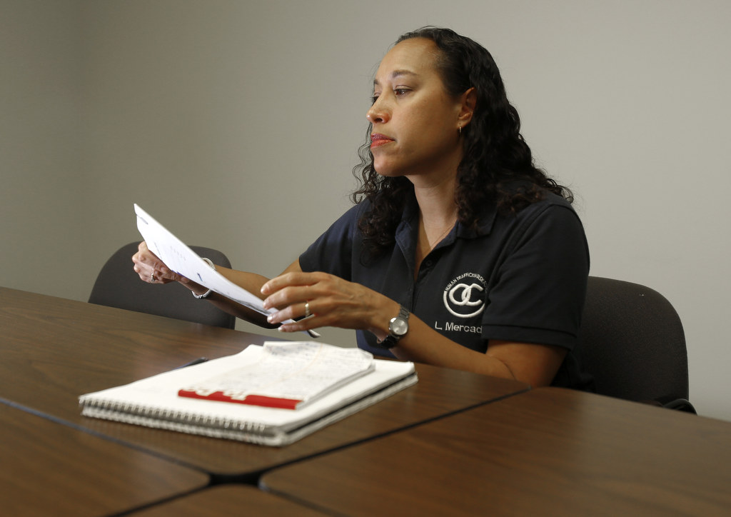 Lita Mercado, Director of Victim Assistance Programs for Community Service Programs in Santa Ana works with victims of sex trafficking. Photo by Christine Cotter