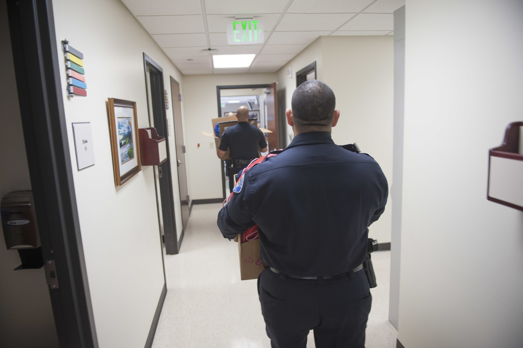 More than 60 care packages were delivered to patients at the Fountain Valley Compassionate Cancer Care Center on a recent Friday. Photo by Miguel Vasconcellos/Behind the Badge OC. 