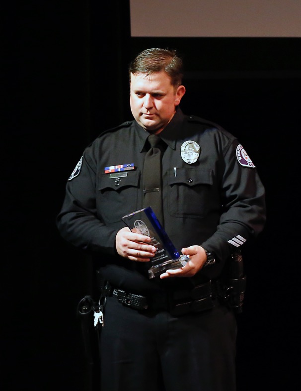 Officer Dave Ferronato was honored by the Westminster PD for his work with the homeless. Photo by Christine Cotter/Behind the Badge OC