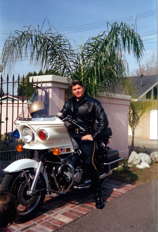 Mitch Waller when he served as a motor officer for Westminster PD. Photo courtesy Sally Waller. 