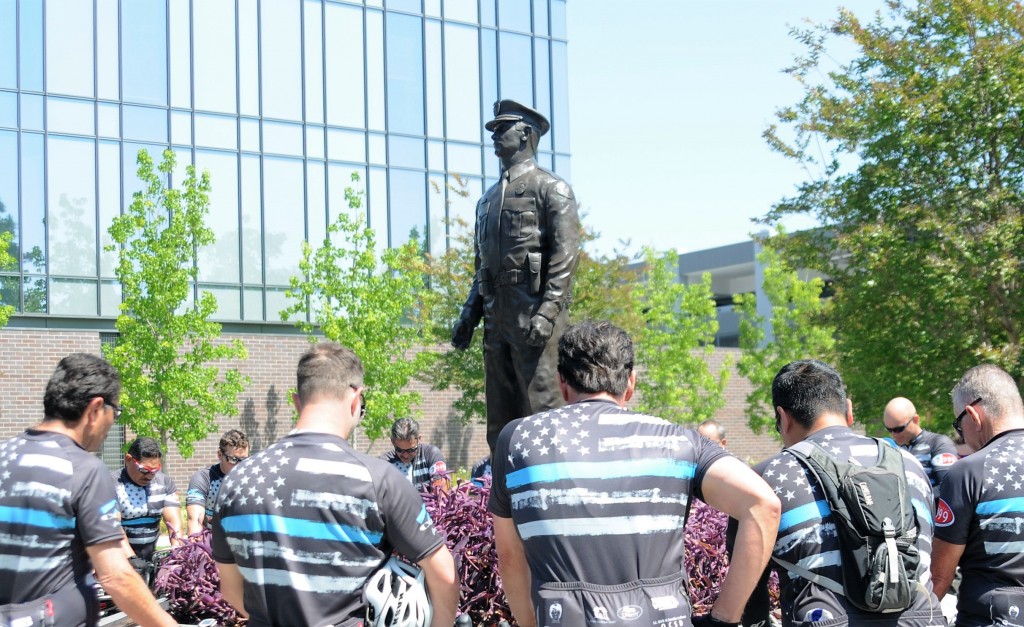 Members of the Westminster Police Department participated in a 630-mile bike ride to honor fallen officers. Photo by Lou Ponsi/Behind the Badge OC. 