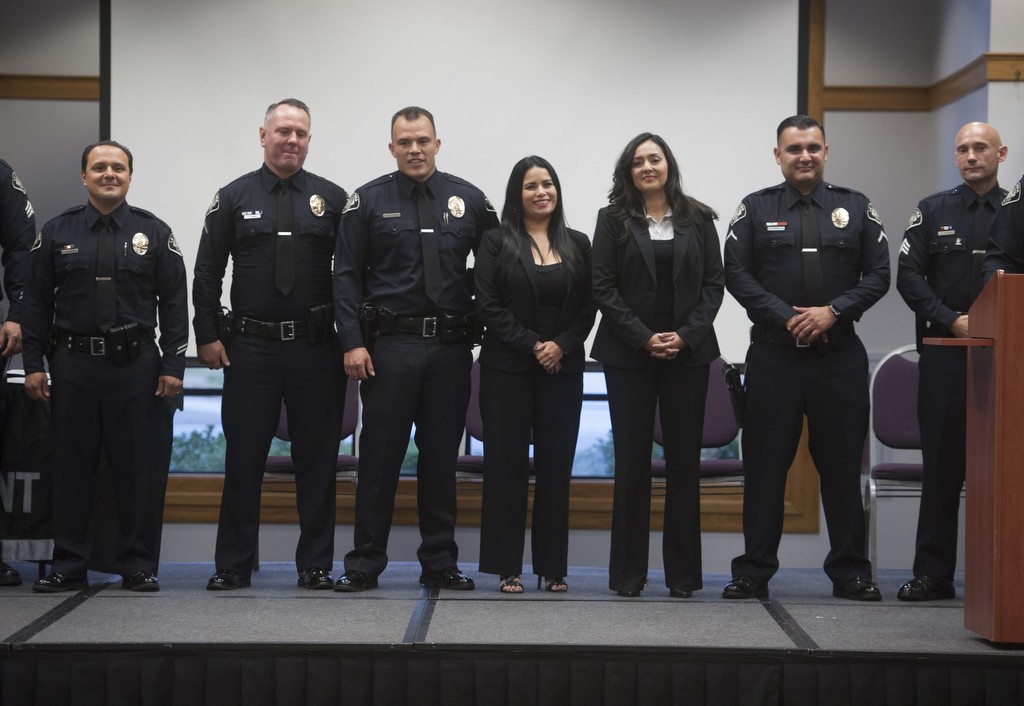 La Habra Police staff receive the Chief's Citation for their work during the  2016 Awards ceremony. Photo by Miguel Vasconcellos/Behind the Badge OC 