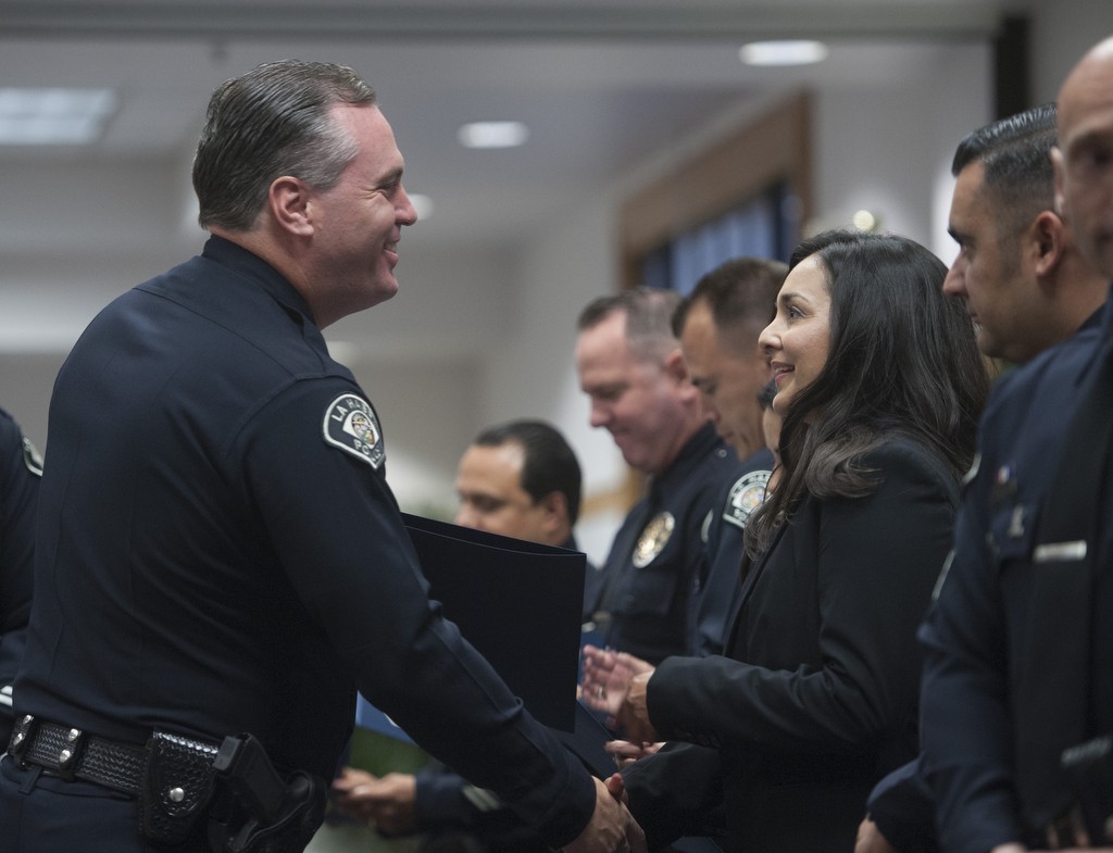 La Habra Police staff receive the Chief's Citation for their work during the  2016 Awards ceremony. Photo by Miguel Vasconcellos/Behind the Badge OC 