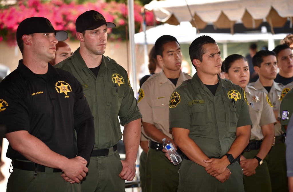 OC Sheriff deputies and their families gather for the the Push 22 ceremony and the final twenty two pushups performed at the Theo Lacy Facility. Photo by Steven Georges/Behind the Badge OC