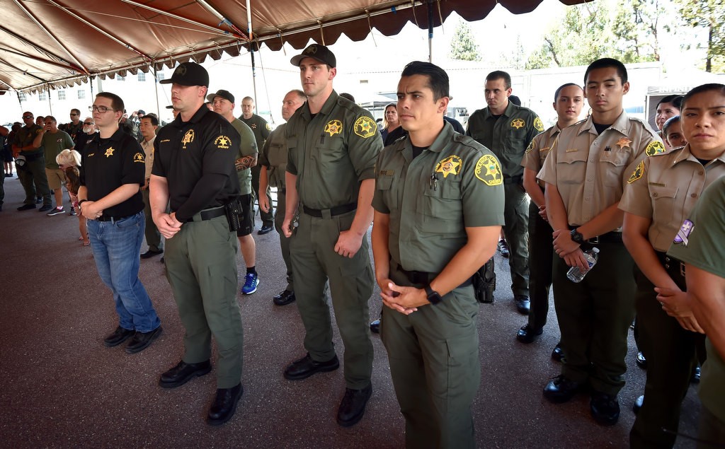 OC Sheriff deputies and their families gather for the the Push 22 ceremony and the final twenty two pushups performed at the Theo Lacy Facility. Photo by Steven Georges/Behind the Badge OC