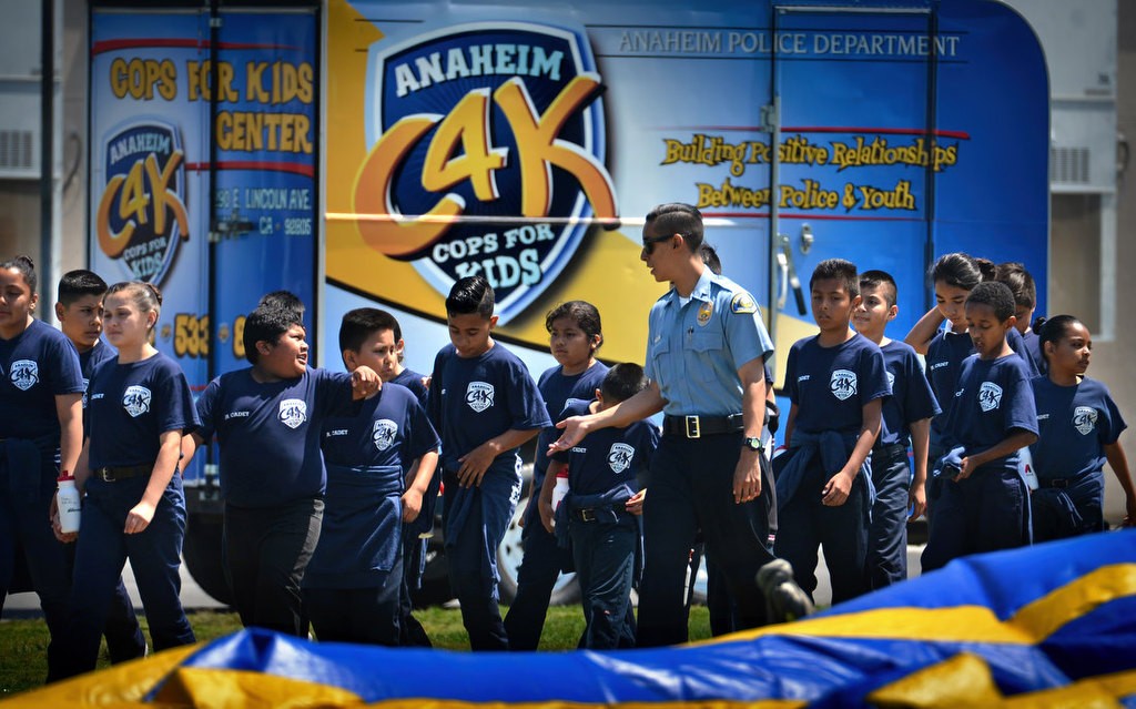 Anaheim PD Cops 4 Kids Jr. Cadet Academy at Betsy Ross Elementary. Photo by Steven Georges/Behind the Badge OC