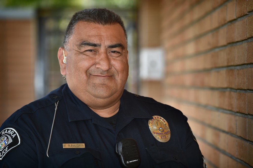 Cpl. Victor Rubalcava of the La Habra PD who has earned, among other awards, six lifesaving medals over the years. Photo by Steven Georges/Behind the Badge OC