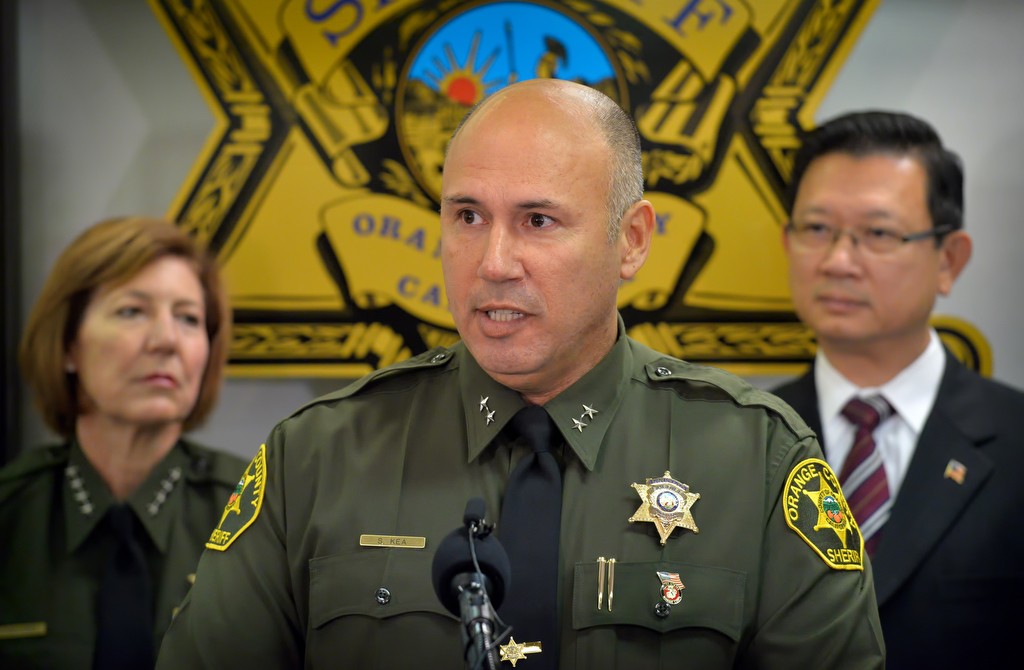 OC Assistant Sheriff Steve Kea talks about jail security during a press conference at the OCSD Headquarters in Santa Ana. Photo by Steven Georges/Behind the Badge OC