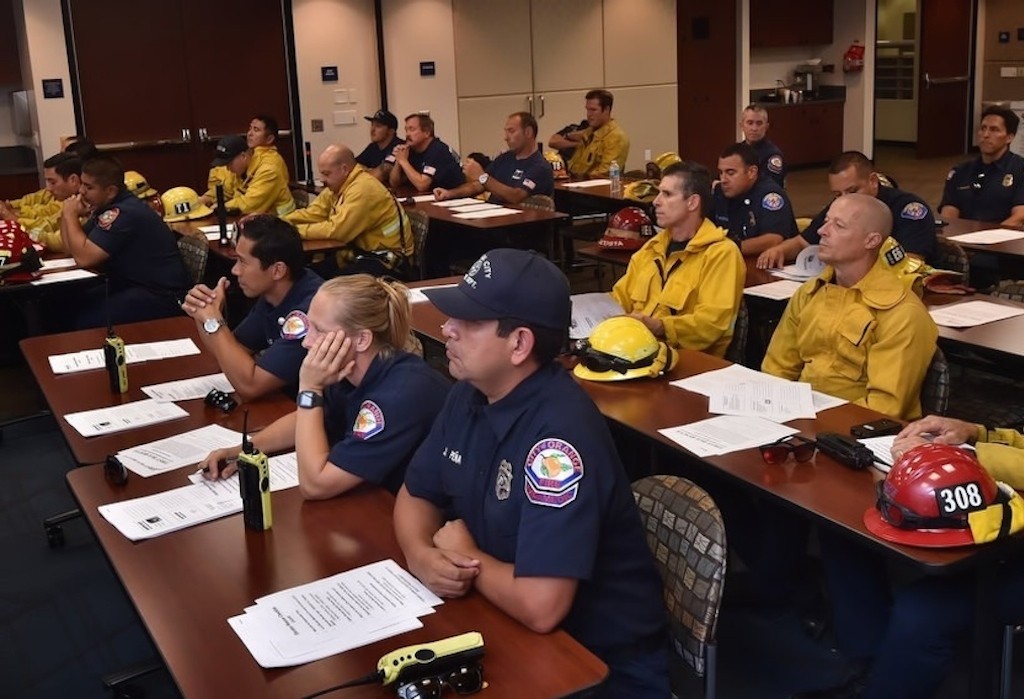 The training included classroom discussions and presentations. Photo by Steven Georges/Behind the Badge OC