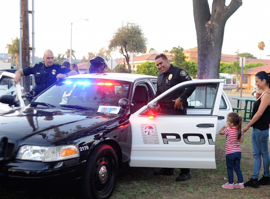 La Habra PD's National Night Out gave the community the chance to get an up-close look at equipment such as patrol cars and motorcycles. Photo by Lou Ponsi/Behind the Badge OC. 