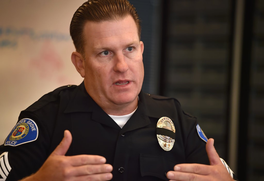 Garden Grove PD Sgt. Charlie Loffler of the GGPD Resort Services Team. Photo by Steven Georges/Behind the Badge OC