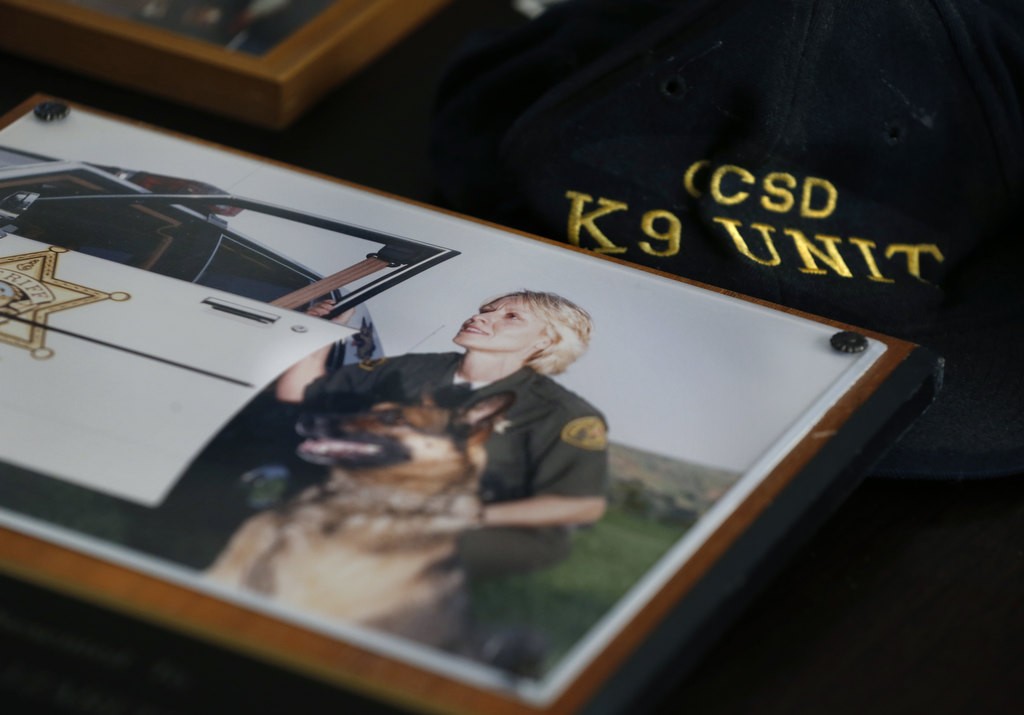 Elizabeth Dove, the first female K9 Officer in the OC Sheriff's Department. Photo by Christine Cotter