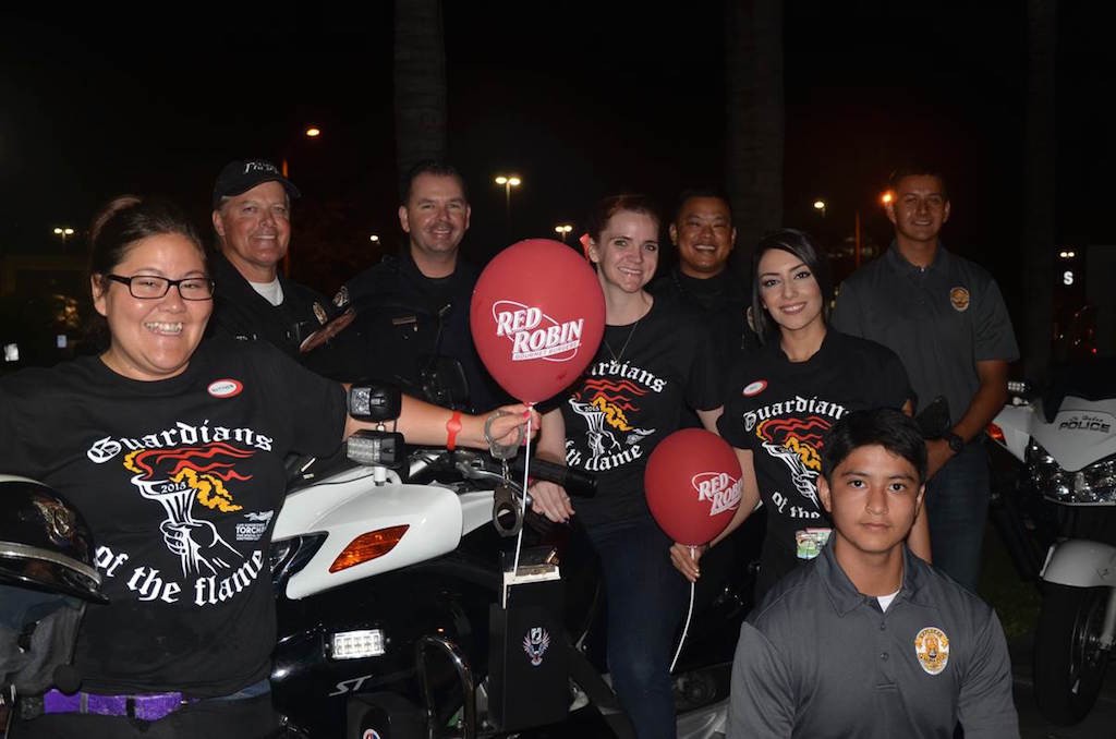 Members of the La Habra Police Department volunteer time every year to work as servers and raise money for Special Olympics at the annual Tip a Cop event. Photo courtesy La Habra PD. 