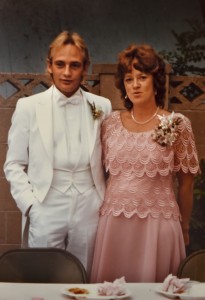 William Purdy, Michelle HartneyÕs half brother, with MichelleÕs mother Annette Hartney taken at WilliamÕs wedding in 1988.