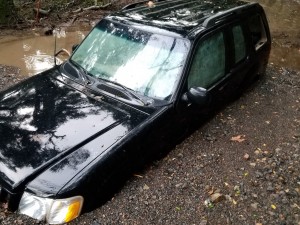 This black SUV was found unoccupied. OCSD photo
