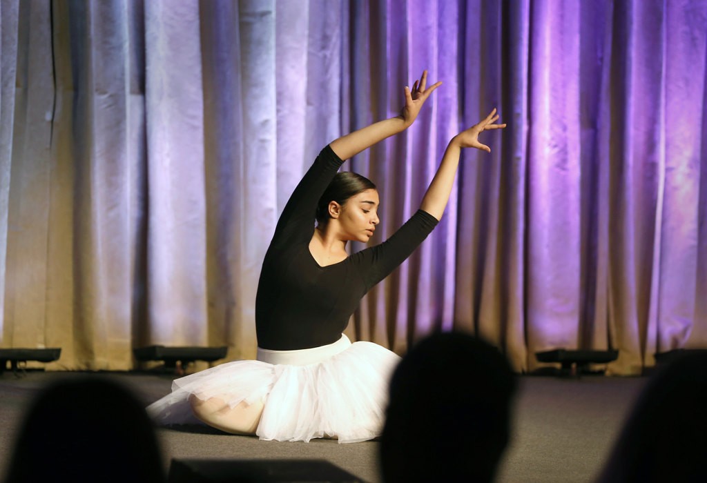 Sabrina Cohen performs a dance from from Swan Lake  during a Laura's House event at the Sheriff's Regional Training Academy in Tustin. Photo by Christine Cotter/Behind the Badge OC
