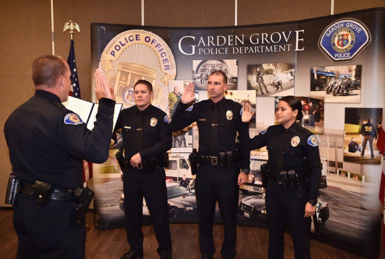 Garden Grove PD three new officers to agency Behind the Badge
