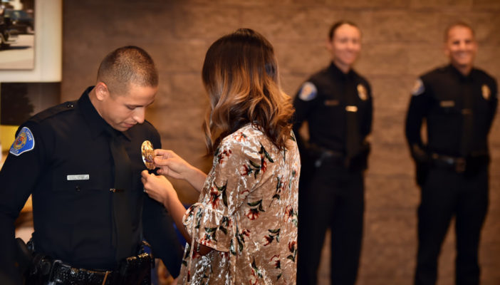 Families Look On In Pride As Garden Grove Pd Swears In Three New Officers Behind The Badge 4985