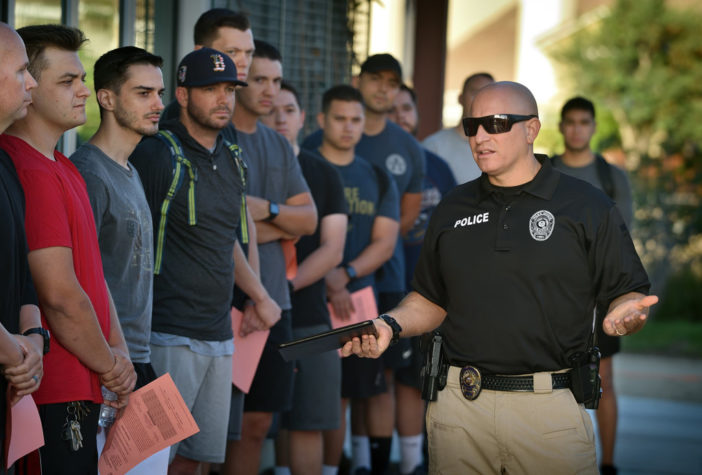 Orange PD officer gives tips on getting over wall during physical ...