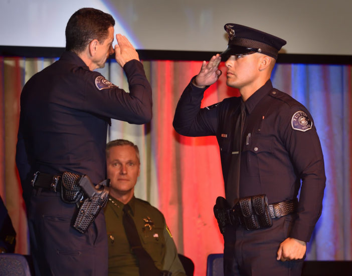 Tustin Pd Welcomes Two New Officers Behind The Badge