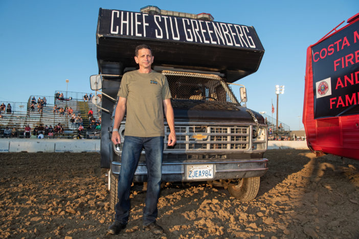 Tustin Police Chief smashes in demolition derby competition, pitting top cops against fire chiefs