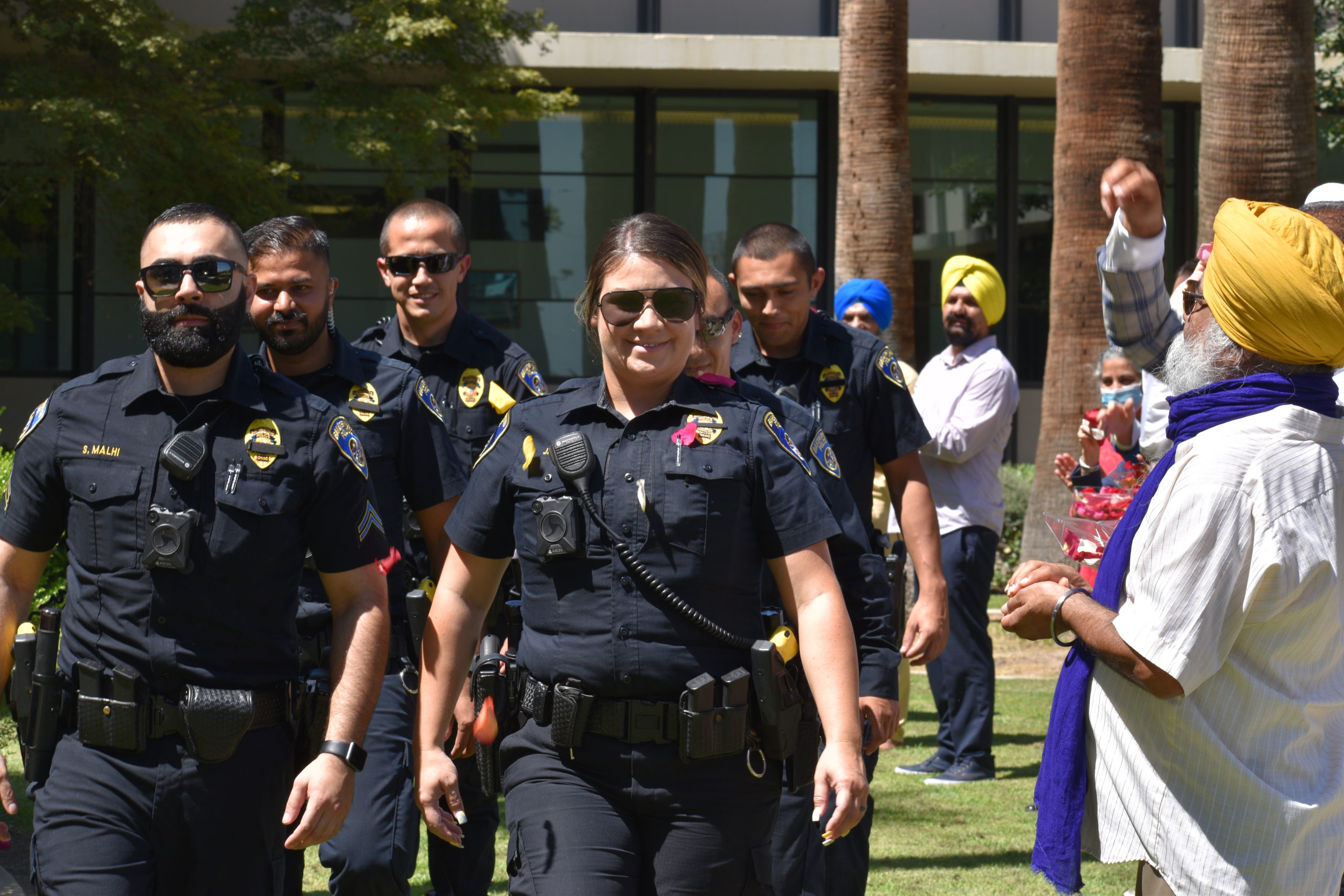 Detective Malhi (Front) and Officer Singh are familiar faces in the southwest region of Bakersfield. 