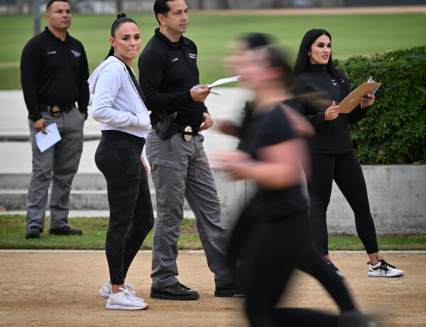 Female recruits get a leg up on physical agility test during Santa Ana Police Department’s practice training